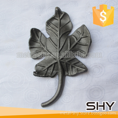 new arrival wrought iron leaves, cast iron components